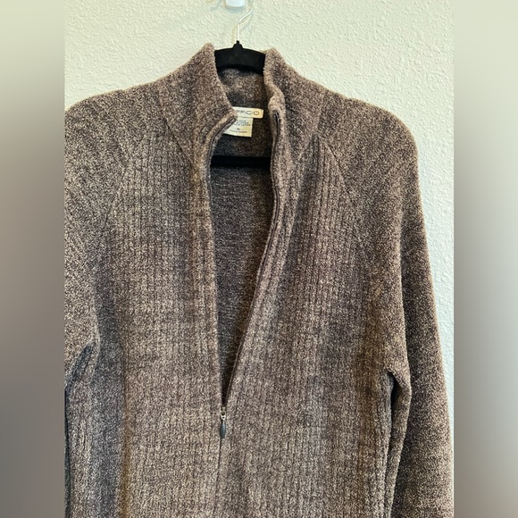 Exofficio full zip ribbed brown cardigan size medium a319 - Picture 2 of 4